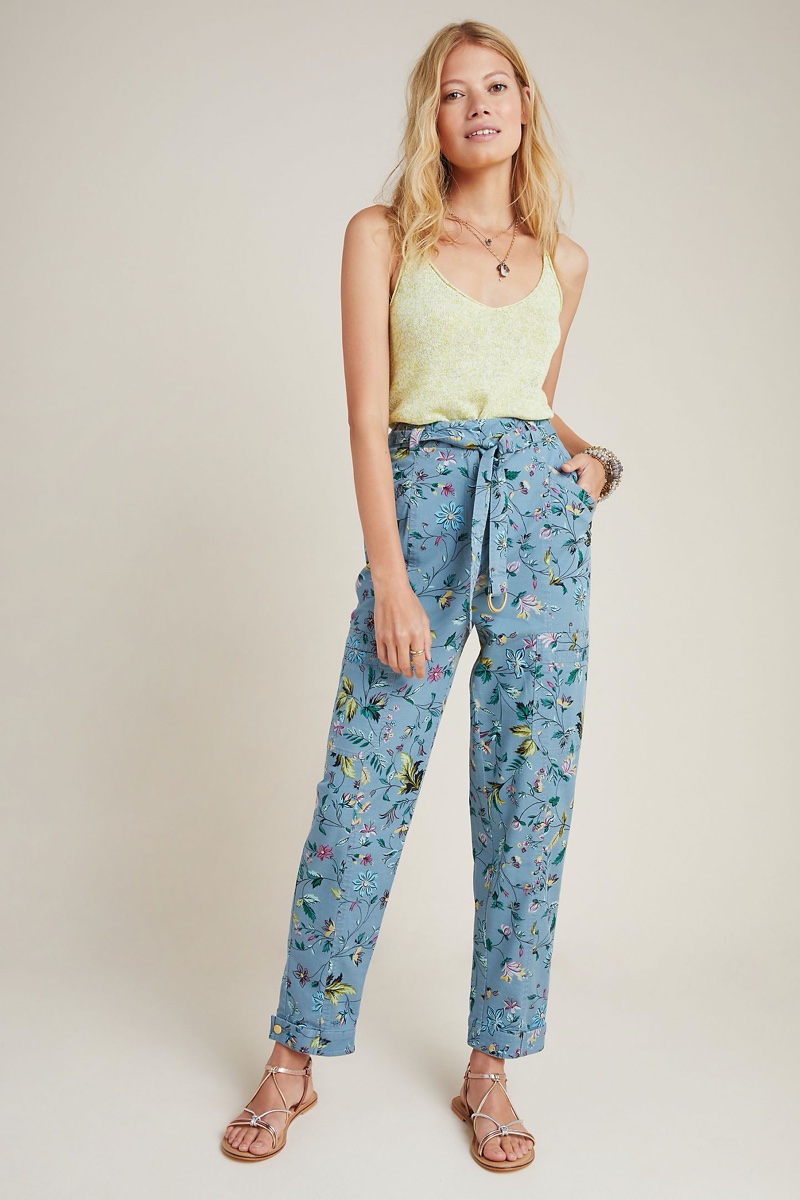 Anthropologie Victoria Floral Cargo Pants $128