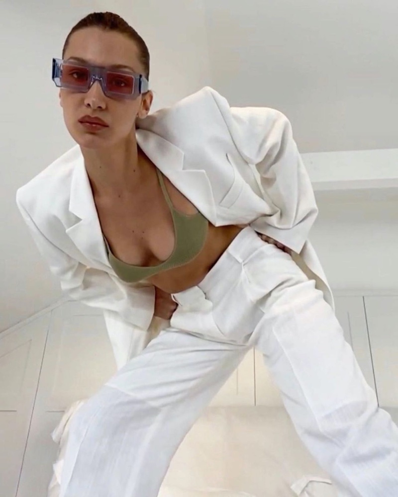 Bella Hadid suits up in Jacquemus spring-summer 2020 digital campaign.