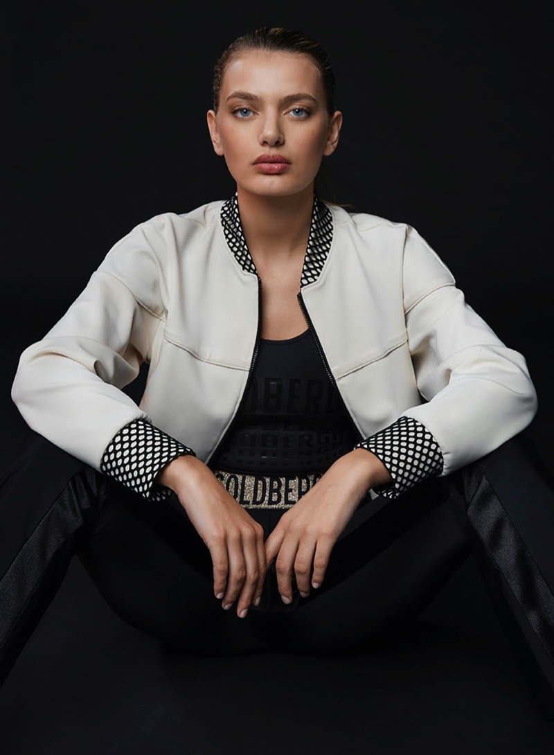 Model Bregje Heinen poses for Goldbergh Activewear spring-summer 2020 campaign.