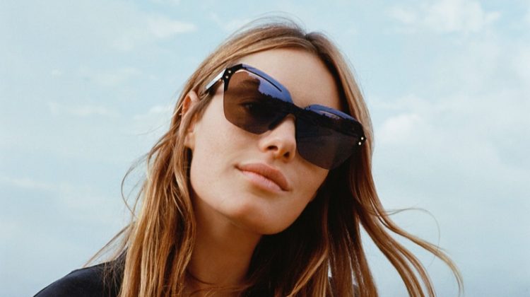 Model Camille Rowe appears in Rag & Bone Eyewear spring-summer 2020 campaign.