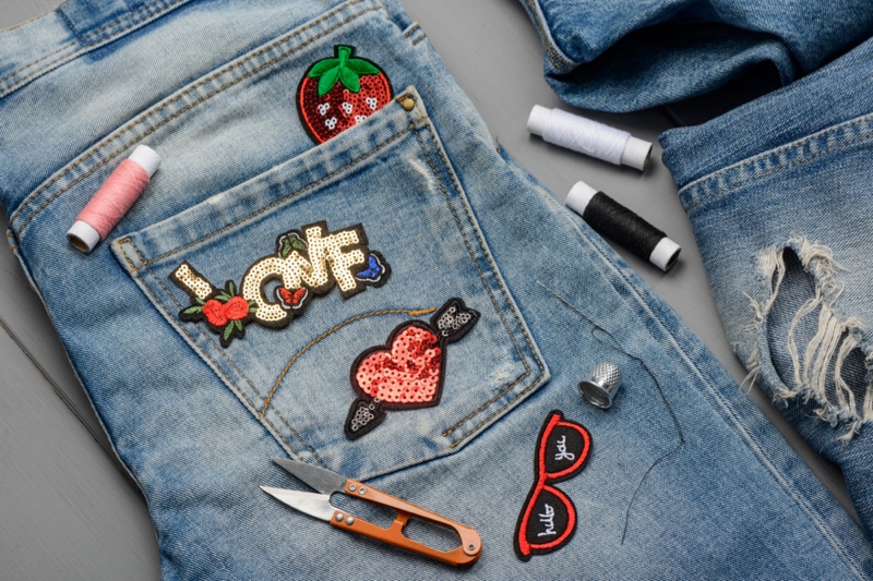 Embellished DIY Jeans Patches