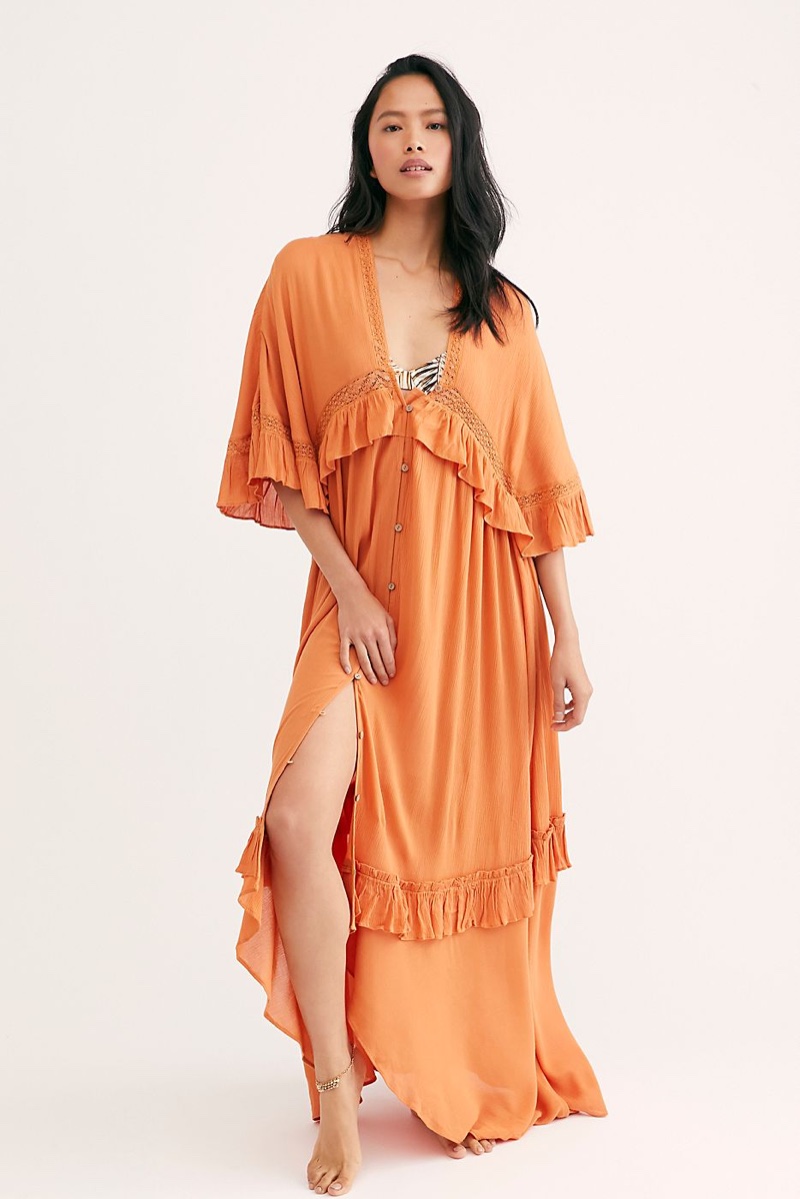 Endless Summer Paradiso Maxi Dress in Lilium Orange $108