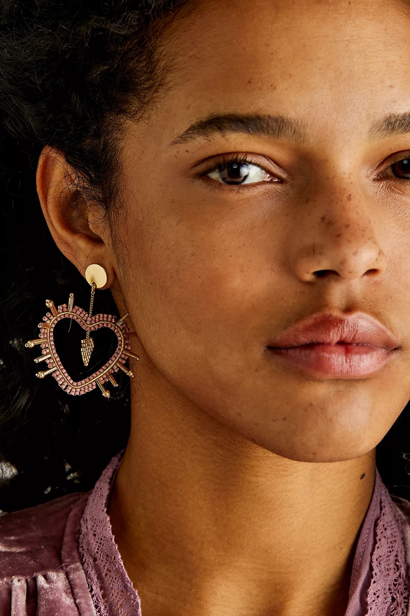 Free People Sacred Heart Earrings $74