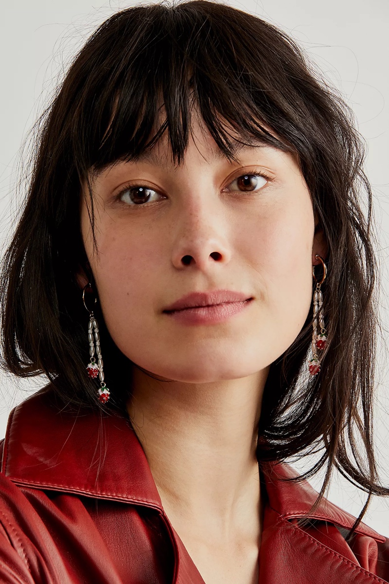 Free People Strawberry Fields Forever Earrings $38