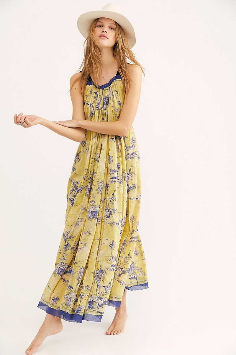 free people yellow dress