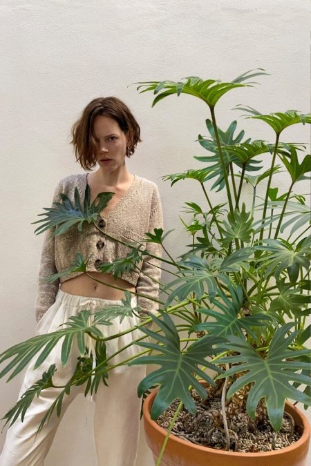 Freja Beha Poses at Home in Zara's Spring Arrivals Zara focuses on new season knitwear.