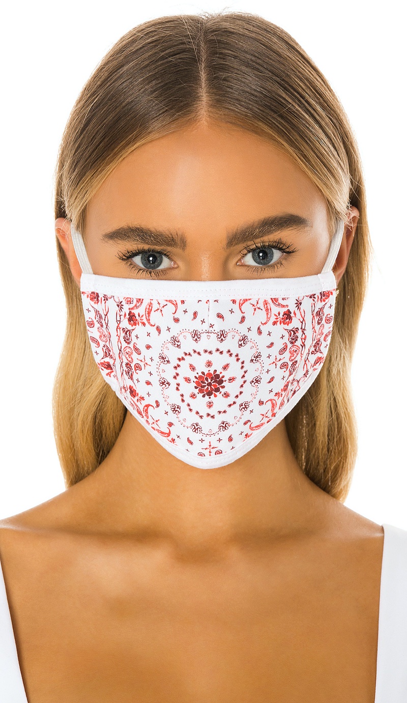 GRLFRND Protective Face Mask in Red Bandana $17