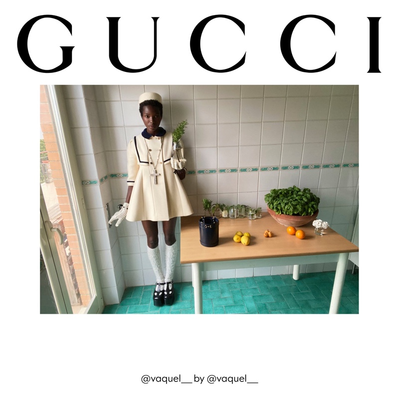 Vaquel Tyies fronts Gucci The Ritual fall 2020 campaign.