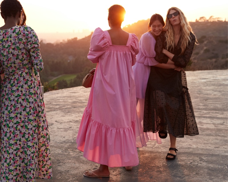 Models wear designs from H&M Conscious summer 2020 collection.