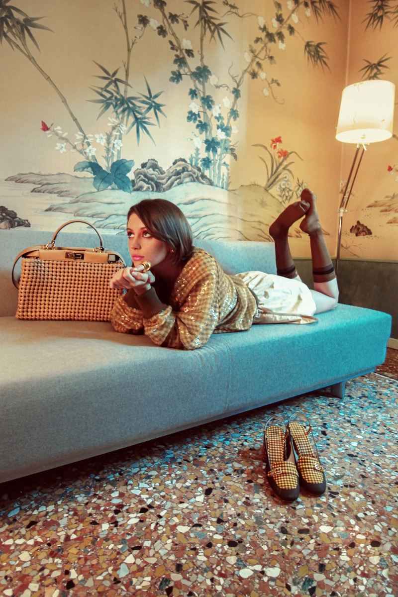 Fendi taps Iris Law for Peekaboo spring-summer 2020 campaign.