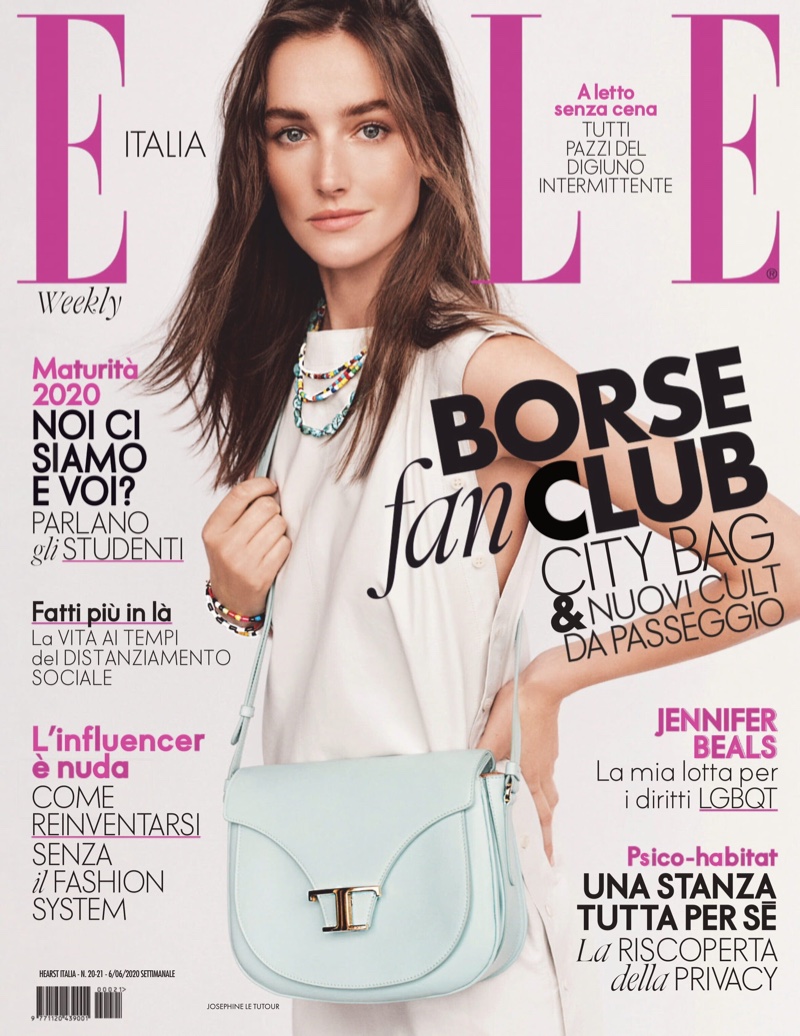 Josephine le Tutour Tries On Tie-Dye Prints for Elle Italy