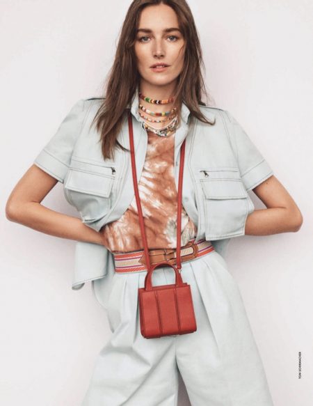 Josephine le Tutour Tries On Tie-Dye Prints for Elle Italy Josephine le Tutour Tries On Tie-Dye Prints for Elle Italy