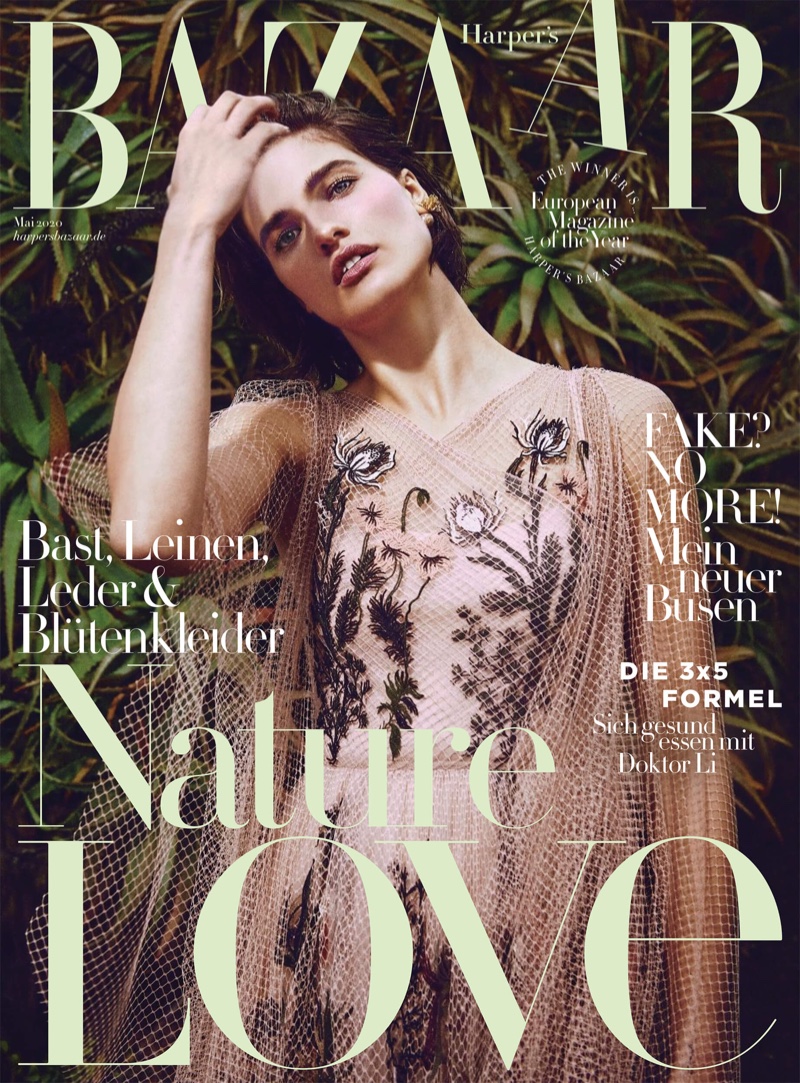 Julia Van Os on Harper's Bazaar Germany May 2020 Cover