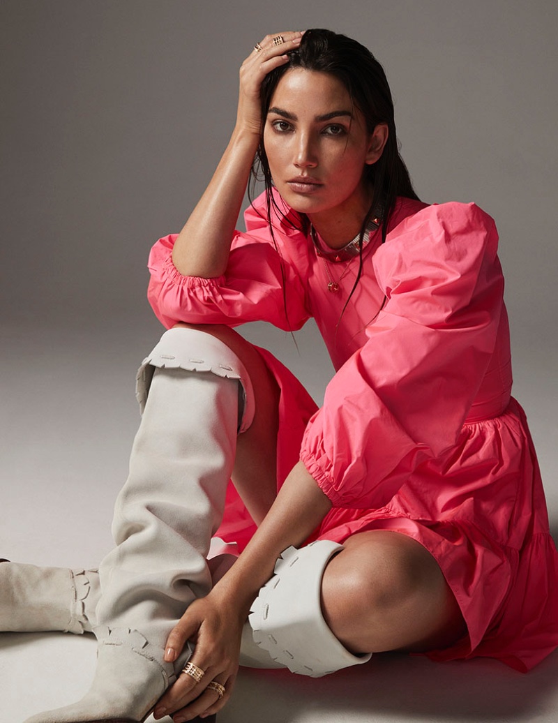 Lily Aldridge Shines in Bulgari Jewelry for Harper's Bazaar Spain