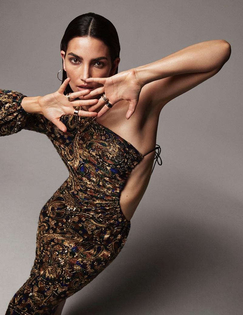 Lily Aldridge Shines in Bulgari Jewelry for Harper's Bazaar Spain