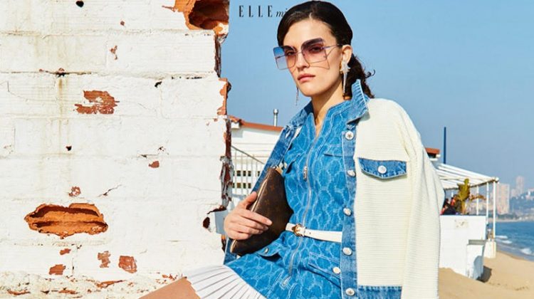 Mariona Borrell Models Denim Beach Styles for ELLE Vietnam