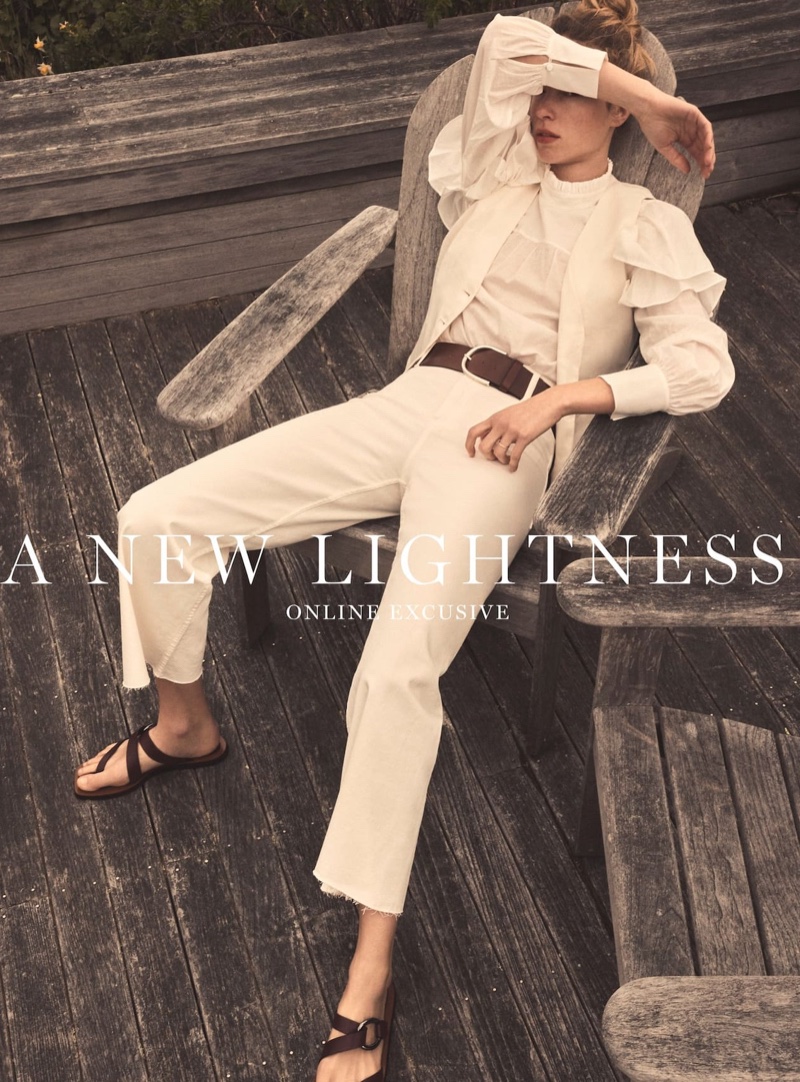 Heloise Guerin stars in Massimo Dutti A New Lightness editorial.