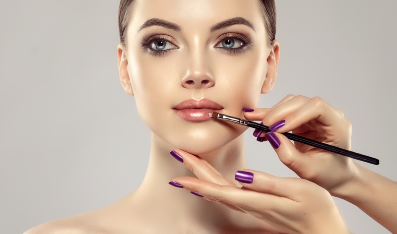 Model Makeup Lips Hands Artist Beauty