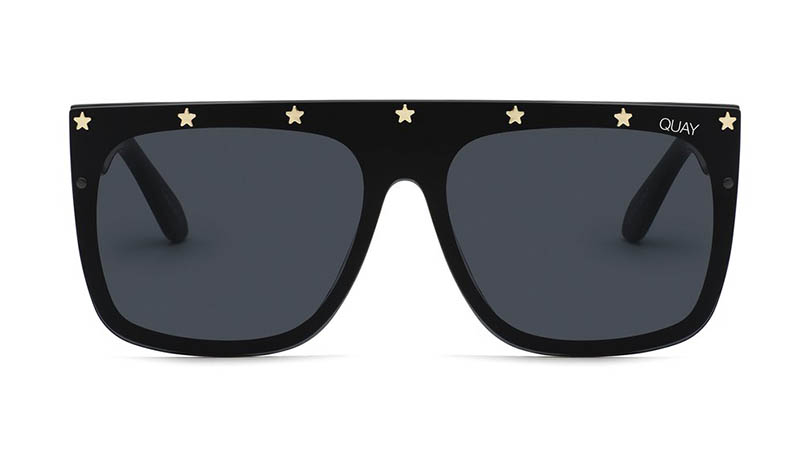 Quay x Lizzo Jaded Sunglasses in BLKGLD/SMK $65