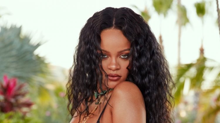Rihanna Poses in Black Lingerie for Savage x Adam Selman Drop
