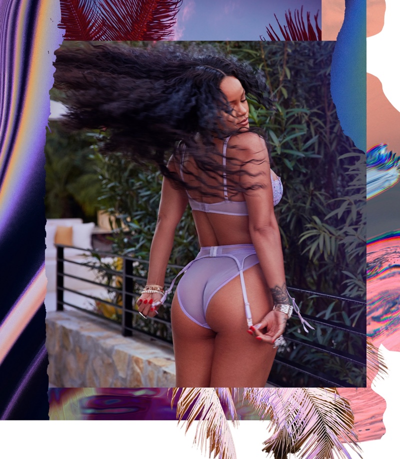 Showing off her moves, Rihanna poses for Savage X summer 2020 campaign.