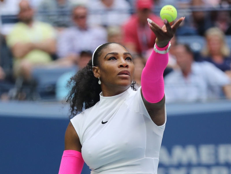 Serena Williams at US Open 2016 match.