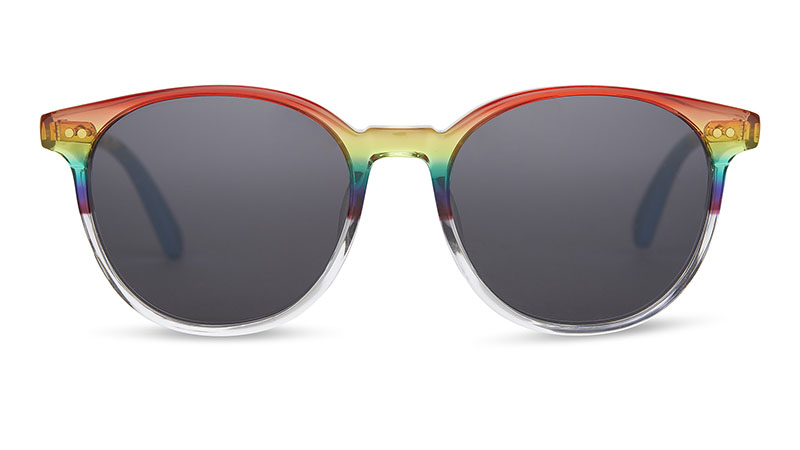 Toms UNITY Bellini Rainbow Gradient Sunglasses with Indigo Lenses $149.95