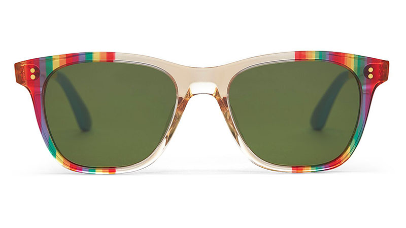 Toms UNITY Fitzpatrick Rainbow Striped Sunglasses $149.95