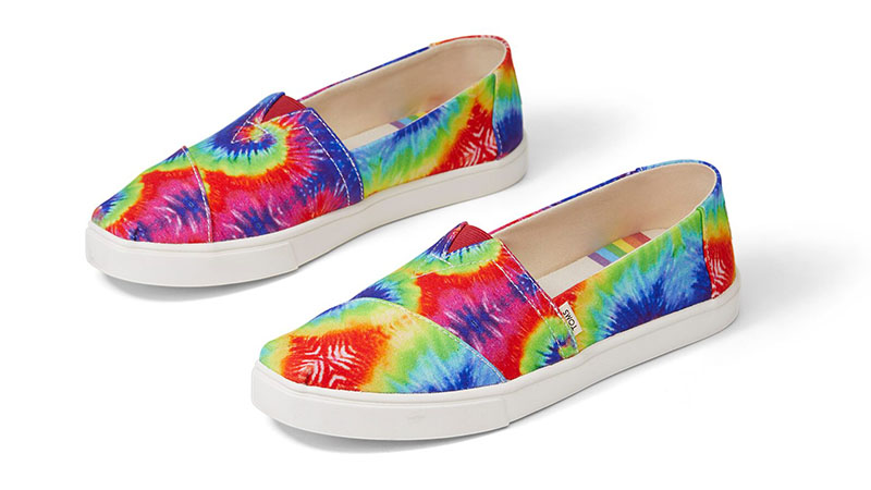 Toms UNITY Tie Dye Print Cupsole Alpargatas $59.95