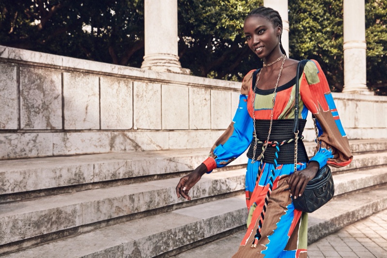 Anok Yai fronts Tory Burch spring-summer 2020 campaign.