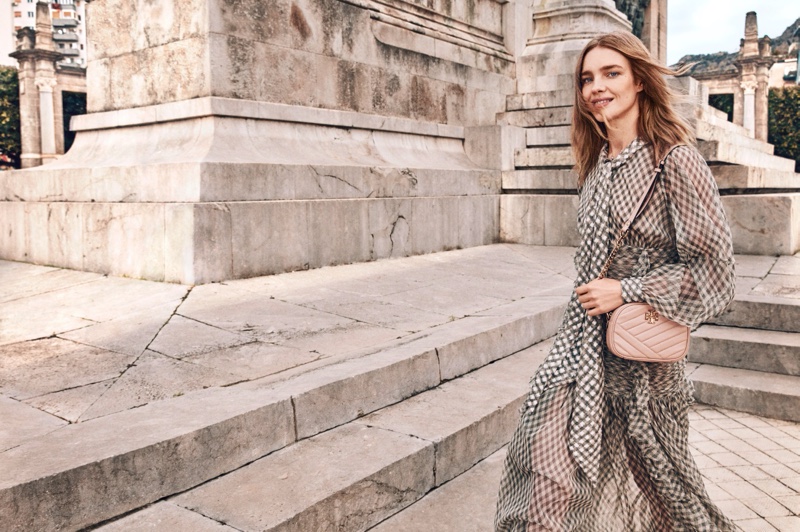 Natalia Vodianova is all smiles in Tory Burch spring-summer 2020 campaign.