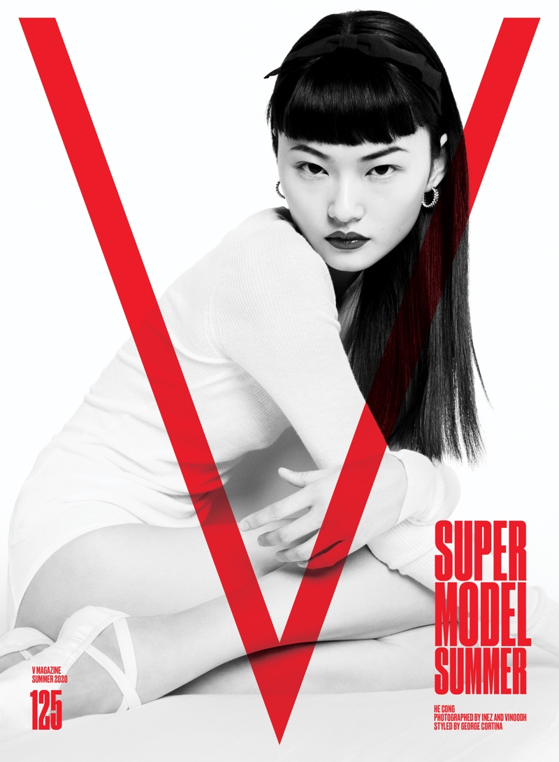 He Cong on V Magazine #125 Cover. Photo: Inez & Vinoodh