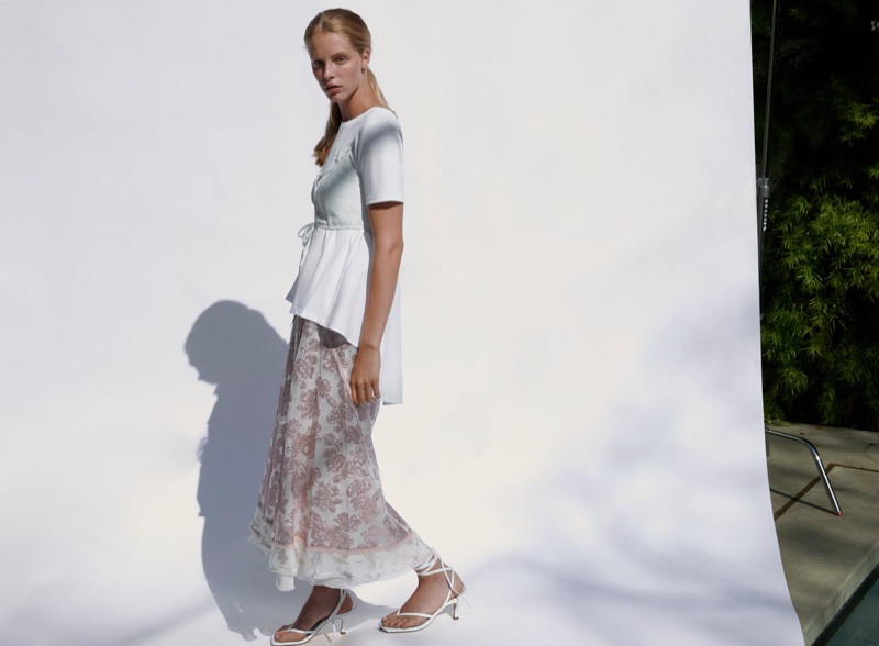 Model Abby Champion wears Zara's summer 2020 arrivals.