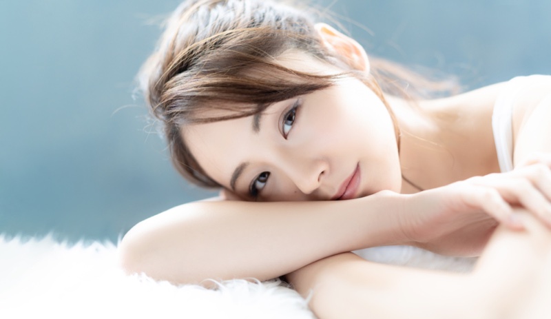 Asian Woman Clear Skin Beauty