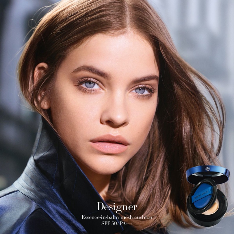 Barbara Palvin fronts Armani Beauty Designer Essence-in-balm Mesh Cushion campaign.