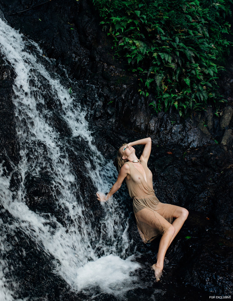 Sheer Dress Handwritten, Necklace vintage, and Bikini Bottoms American Apparel. Photo: IJfke Ridgley