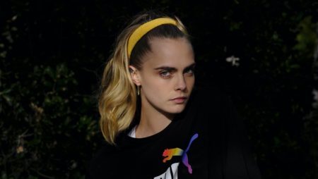 Cara Delevingne Poses Outdoors for PUMA Pride Campaign Cara Delevingne Poses Outdoors for PUMA Pride Campaign