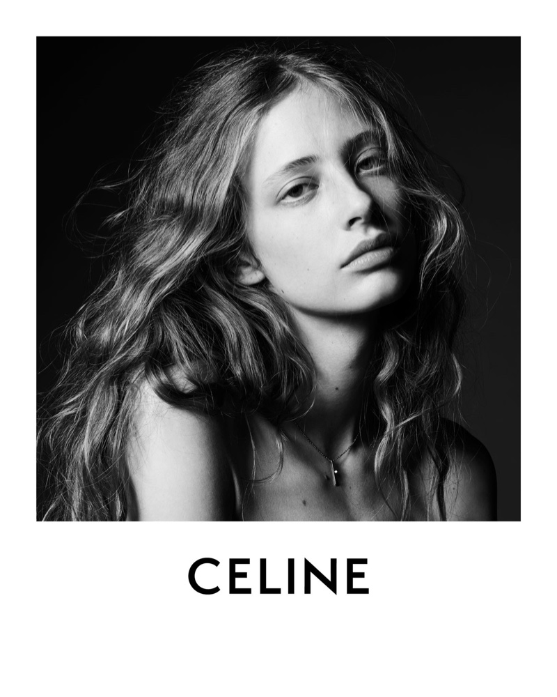 Model Anna Francesca gets her closeup in Celine fall-winter 2020 campaign.