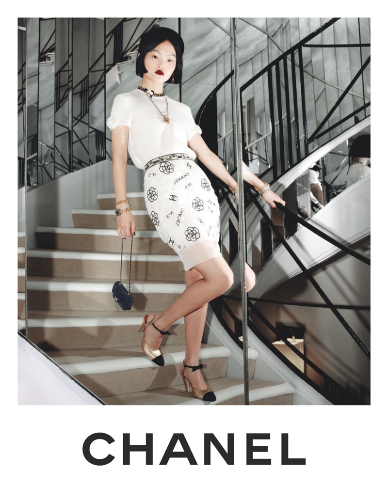 Pao Haowen fronts Chanel pre-fall 2020 campaign.