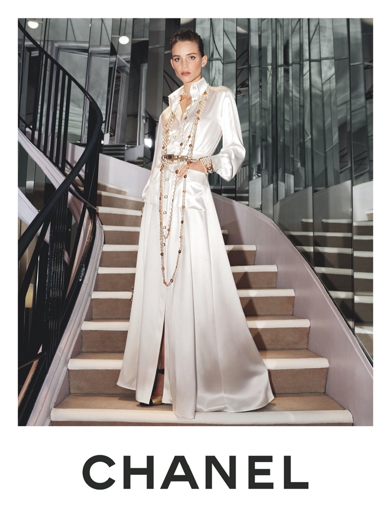 Rebecca Leigh Longendyke stars in Chanel pre-fall 2020 campaign.