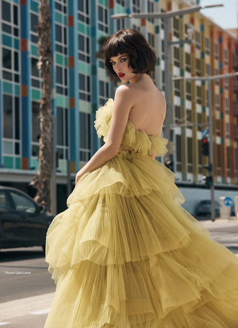 Eden Polani Models Vibrant Designs for Glamour Bulgaria