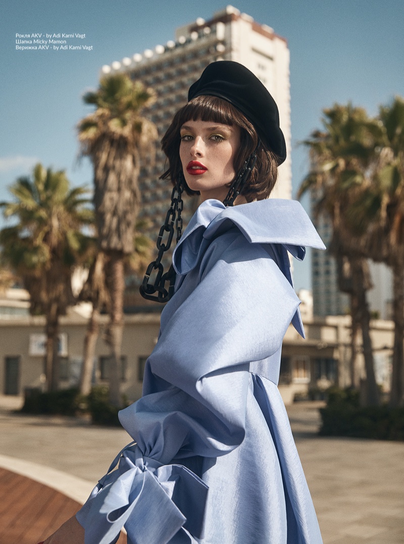 Eden Polani Models Vibrant Designs for Glamour Bulgaria