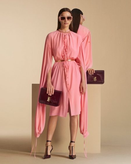 Irina Shayk Stands Out in Burberry Pre-Fall 2020 Campaign Looking pretty in pink, Irina Shayk fronts Burberry pre-fall 2020 campaign.