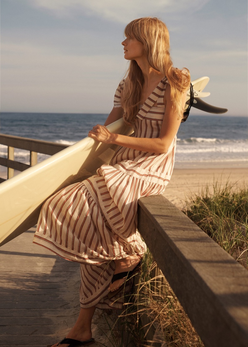 Mango Striped Long Dress.