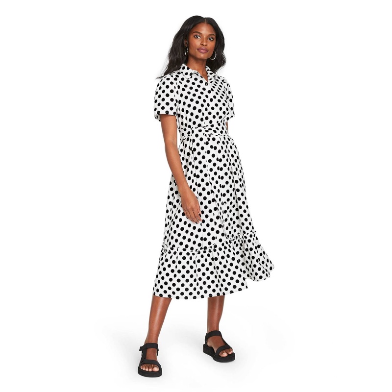 Lisa Marie Fernandez for Target Polka Dot Puff Sleeve Shirtdress $55