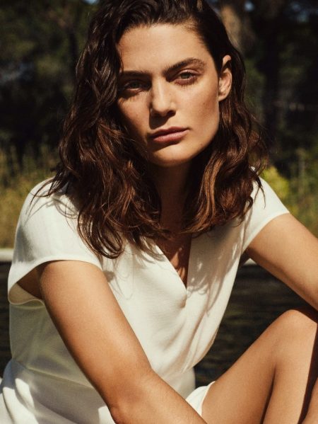 Marina Perez Poses in Massimo Dutti's Summer Styles Marina Perez stars in Massimo Dutti Summer Pleasures editorial.