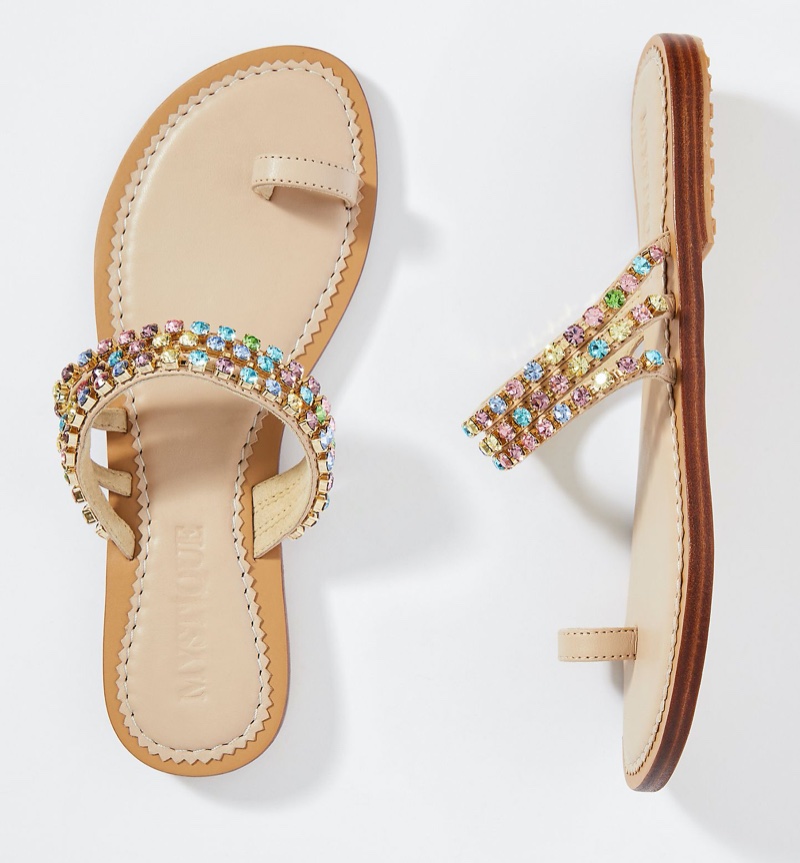 Mystique Lila Embellished Slide Sandals $218