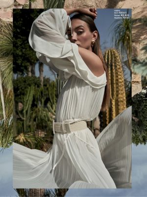 Neus Bermejo ELLE Croatia 2020 Cover Desert Fashion Editorial