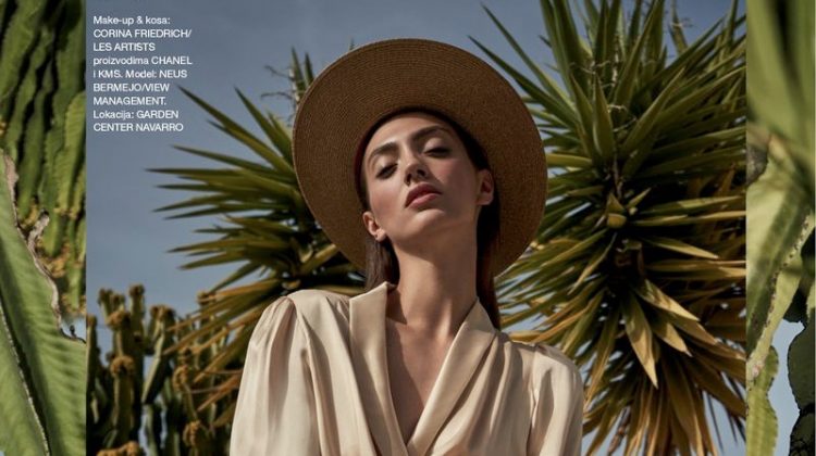 Neus Bermejo Wears Desert Style for ELLE Croatia