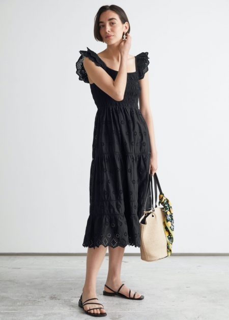 Get Dressed With & Other Stories' Summer Essentials & Other Stories Embroidered Sleeveless Midi Dress $149